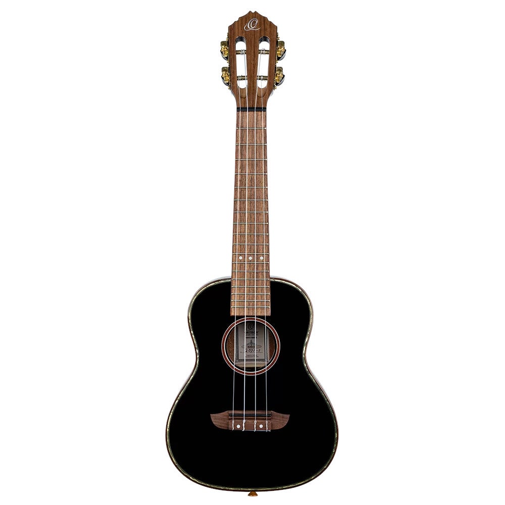 Ortega RUOX-CC Onyx Series Concert Size Ukulele Black concert ukelele met gigbag