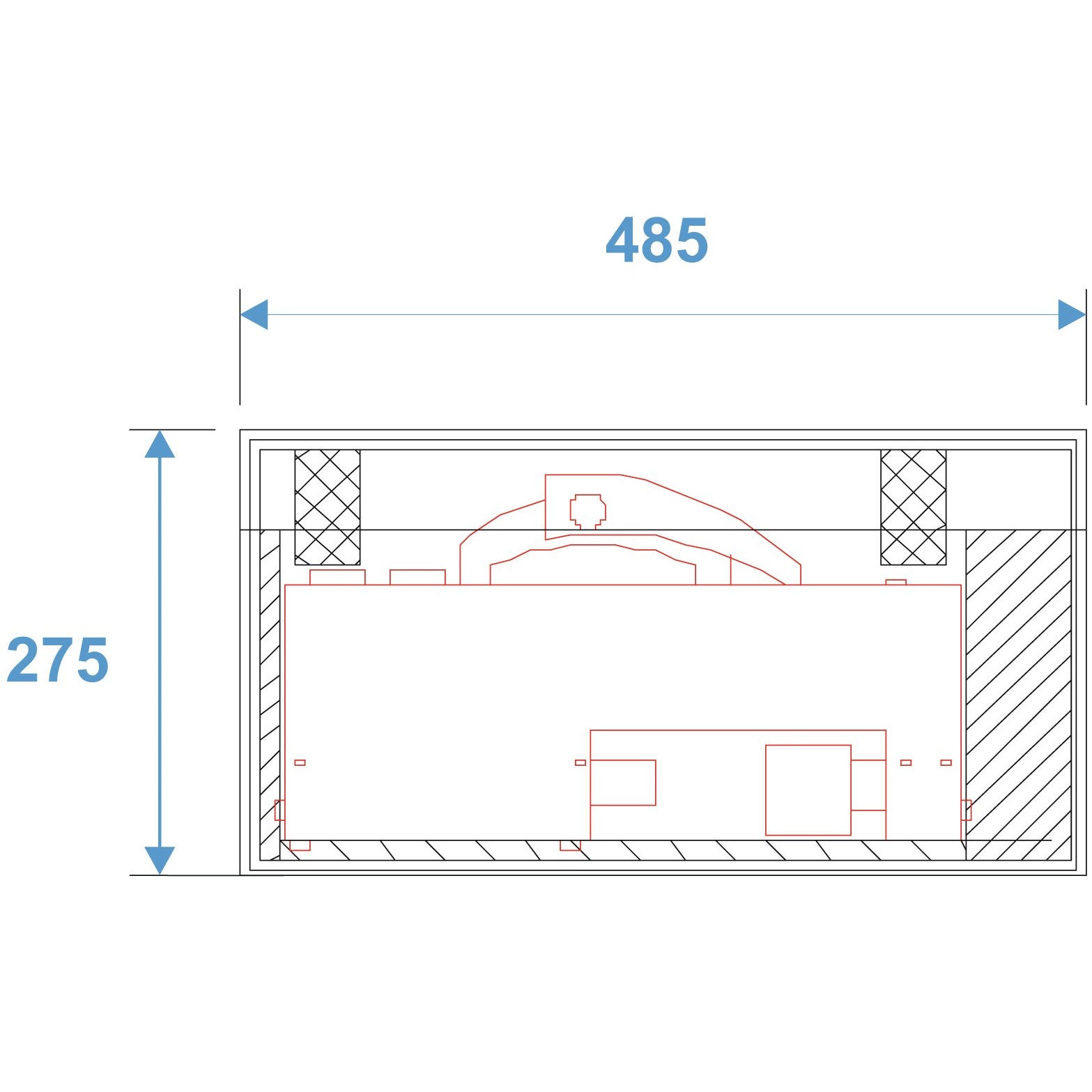 Omnitronic TSL 100/200 flightcase (enkele versie)