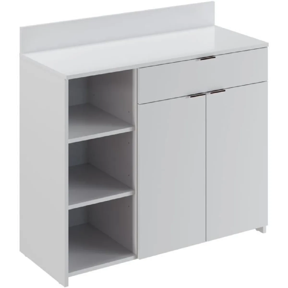 TBS Buffet de Cuisine - Mélaminé Blanc