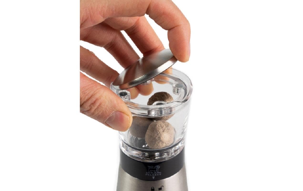 Muskatmühle Daman 15 cm, SilberGewürzmühle für Muskatnuss