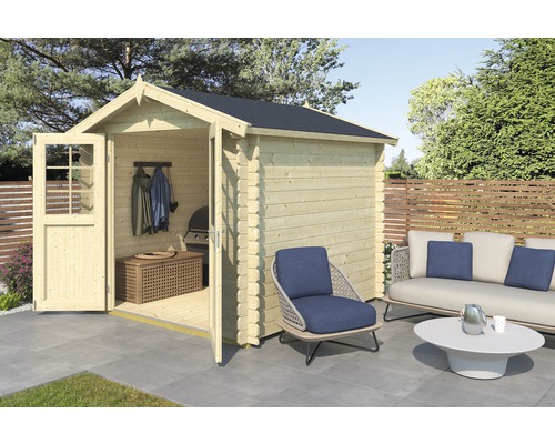 Blokhut Toscana met vloer 251 x 262 cm naturel
