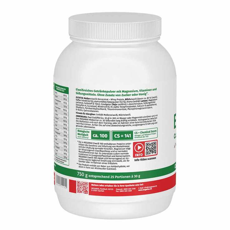Eiweiss 100 Cappuccino Megam, 750 g