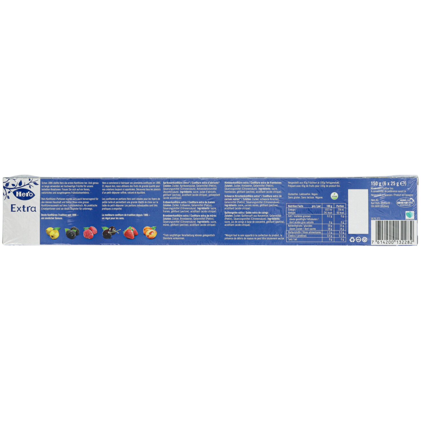 Hero Konfitüre Portionen assortiert 6x25g