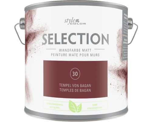 Premium muurverf Stijl Kleur SELECTIE 30 conserveermiddelvrij Tempel van Bagan 2,5 L