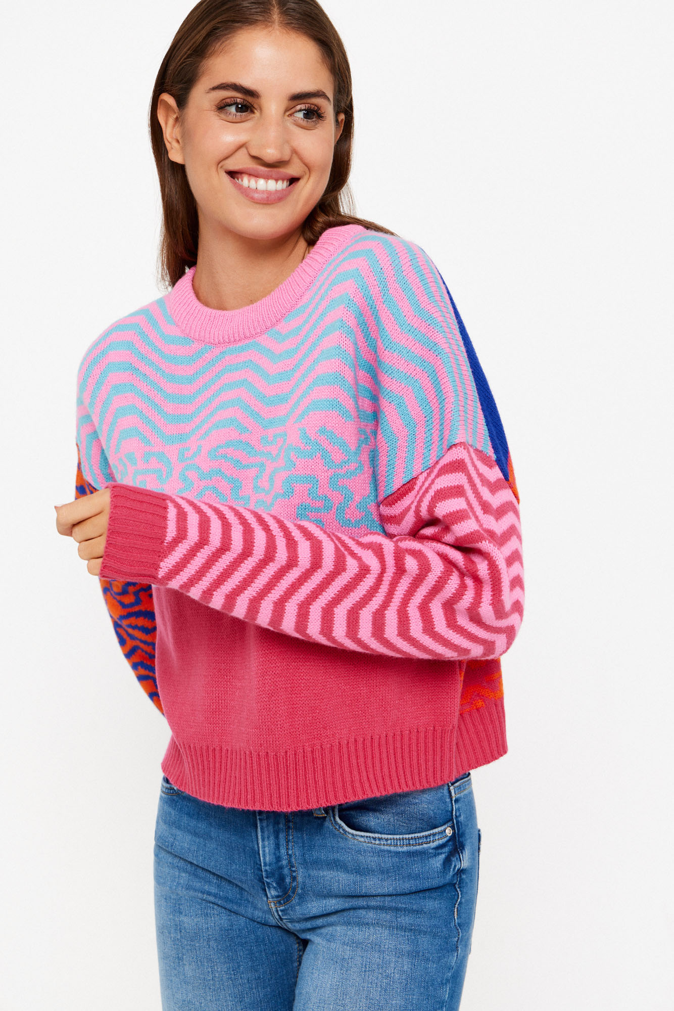 Suéter de malha jacquard
