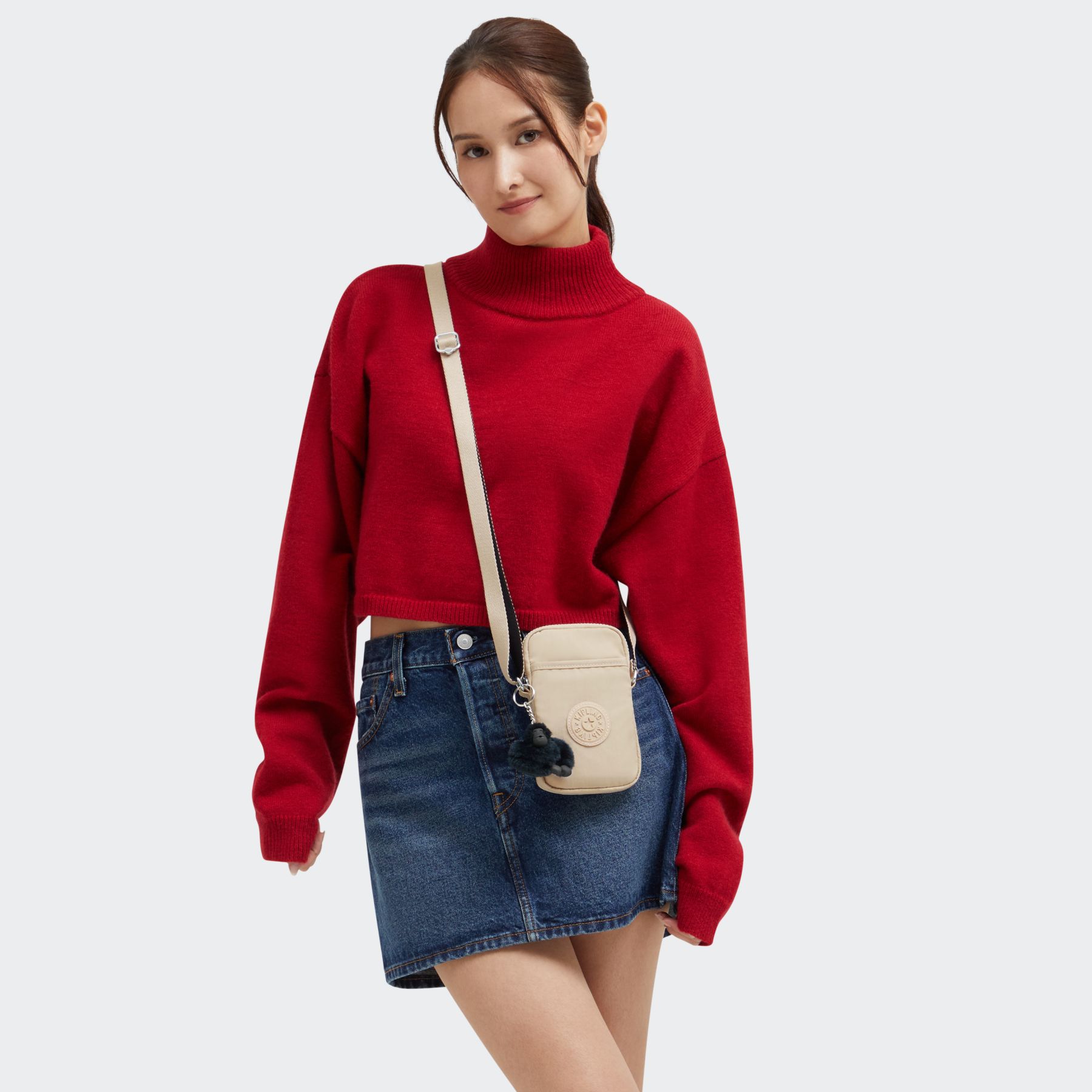 TALLY Sac pour Téléphone avec Bandoulière Ajustable - Back To Beige