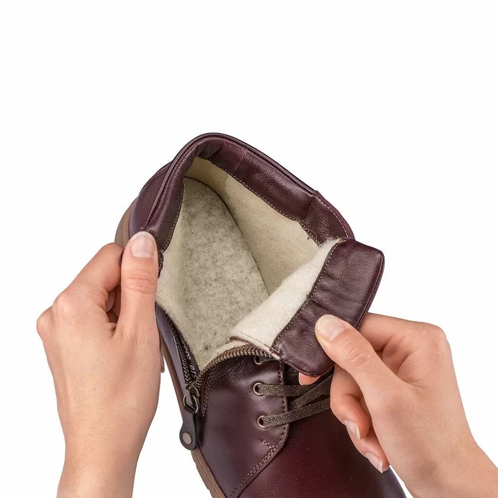 DAMEN - Stiefelette HEDWIG aubergine
