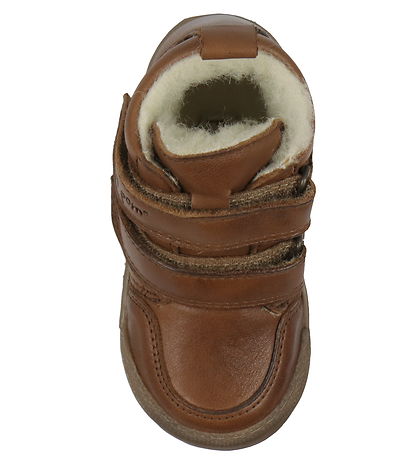 Pom Pom VinterStøvler - Sneaker Wool Booty - Dark Camel m. For