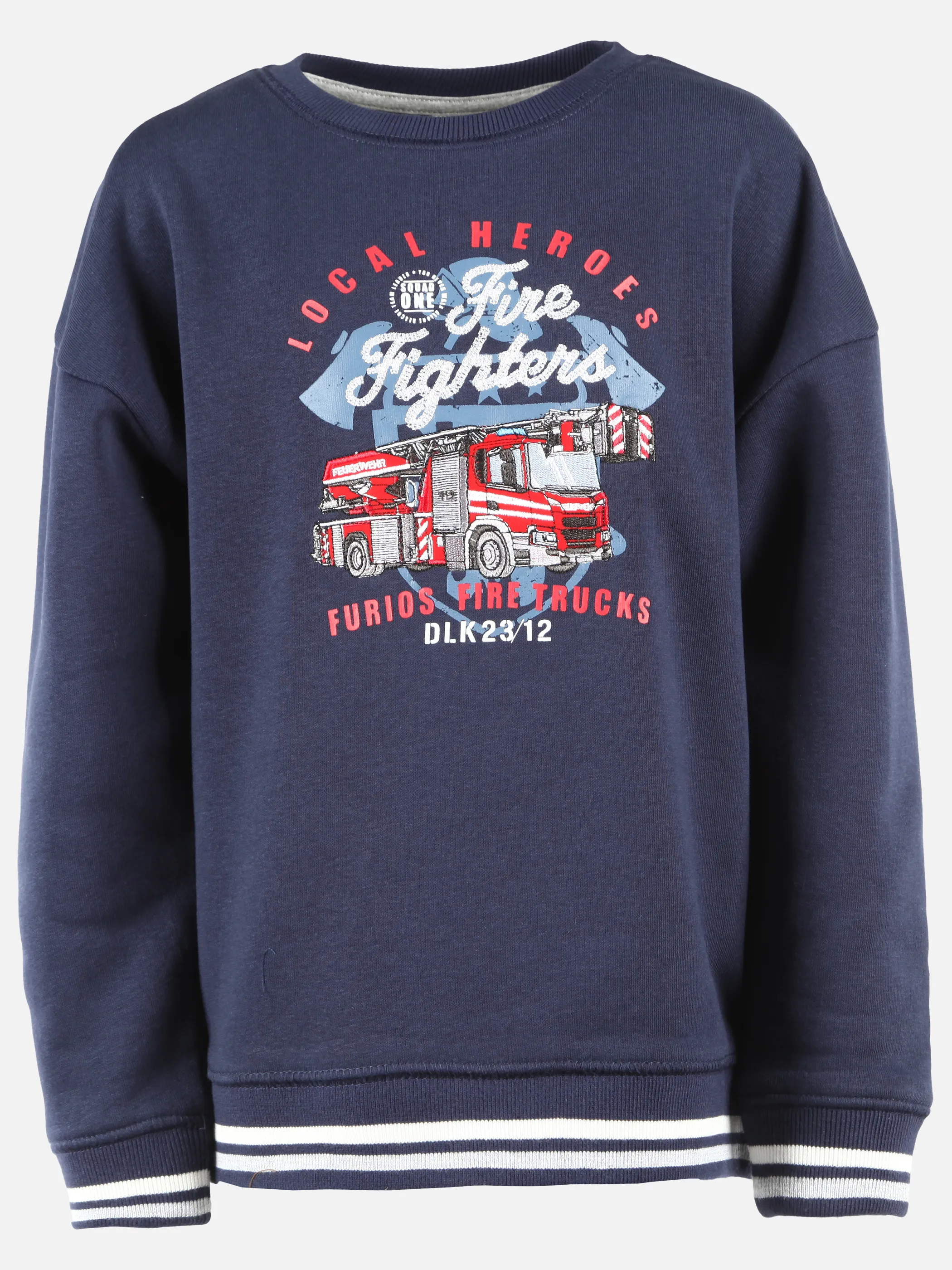 Jungen Sweatshirt mit Stickerei-Applikation und Print