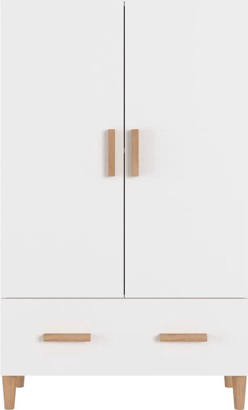 vidaXL - Hoge Kast - Hout - Sonoma Eikenkleurig - 2 Deuren - 1 Lade