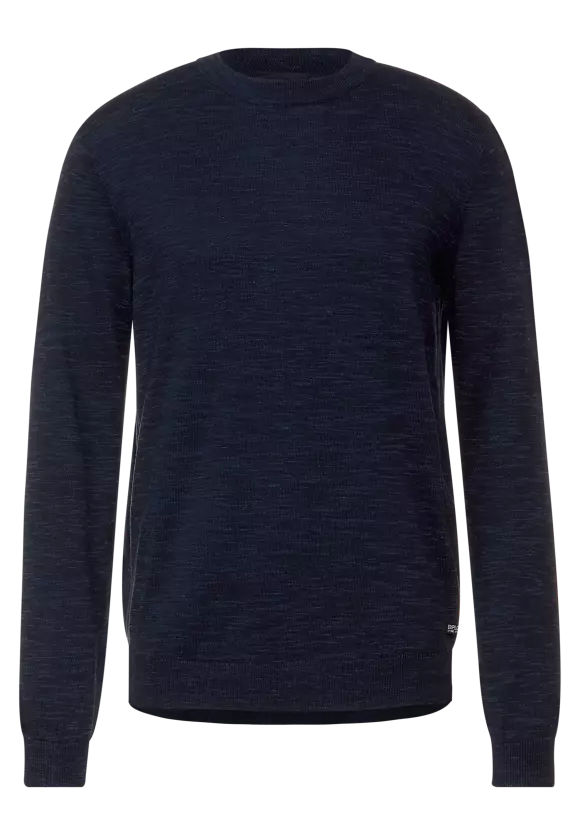 Basic Strickpullover - ink blue