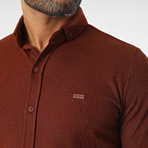Chemise Manches Longues Bordeaux