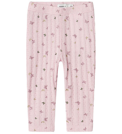 Name It Leggings - NbfBillia - Winsome Orchid m. Schmetterlinge