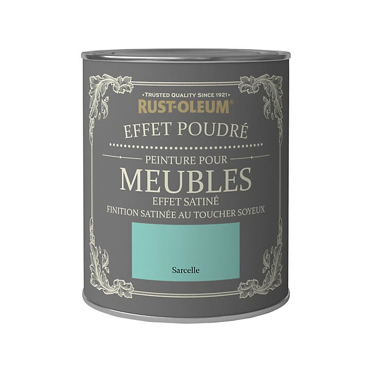 Peinture pour meubles Rust-Oleum sarcelle effet poudré satin 0,75L