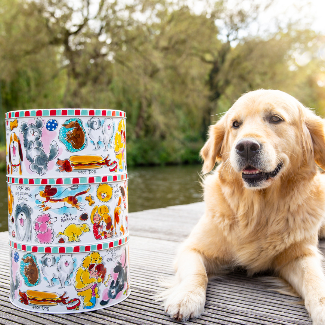 Rond blik 24 cm Hond