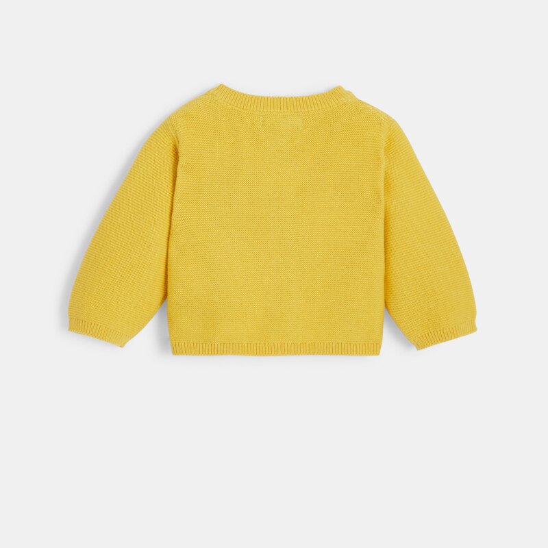 Cardigan bébé en coton bio jaune Absorba Jaune