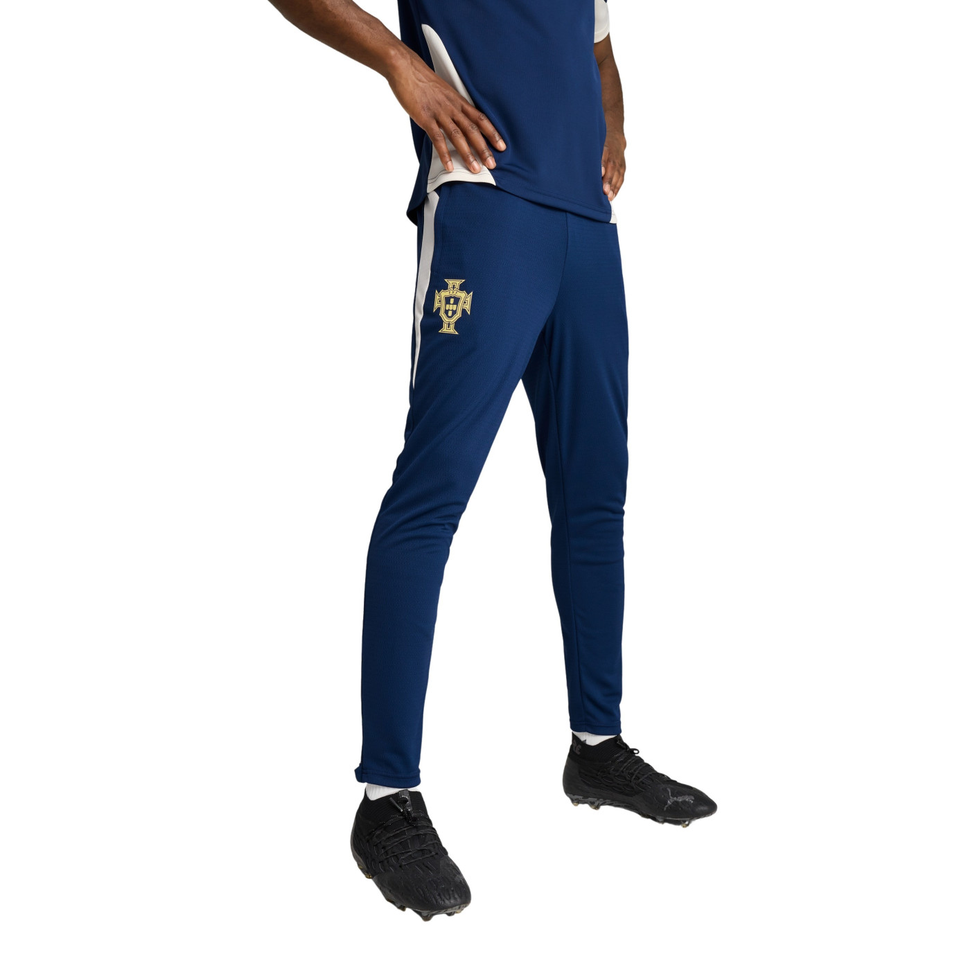 PUMA Portugal Trainingspak 1/4-Zip 2025-2026 Donkerblauw Gebroken Wit Geel