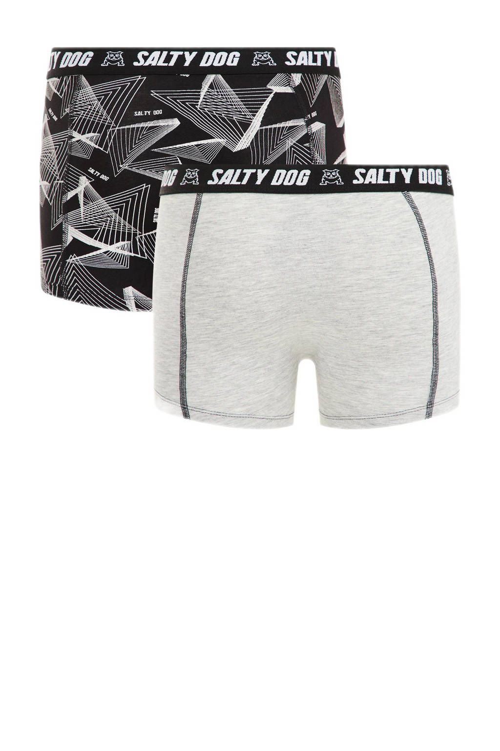 boxershort - set van 2 zwart/grijs