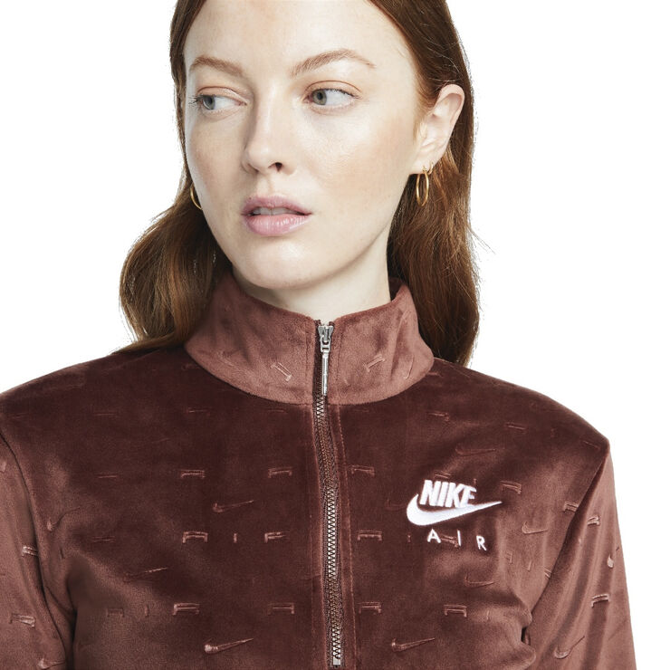 Nike air velour 1/4-zip long-sleeve top Orange