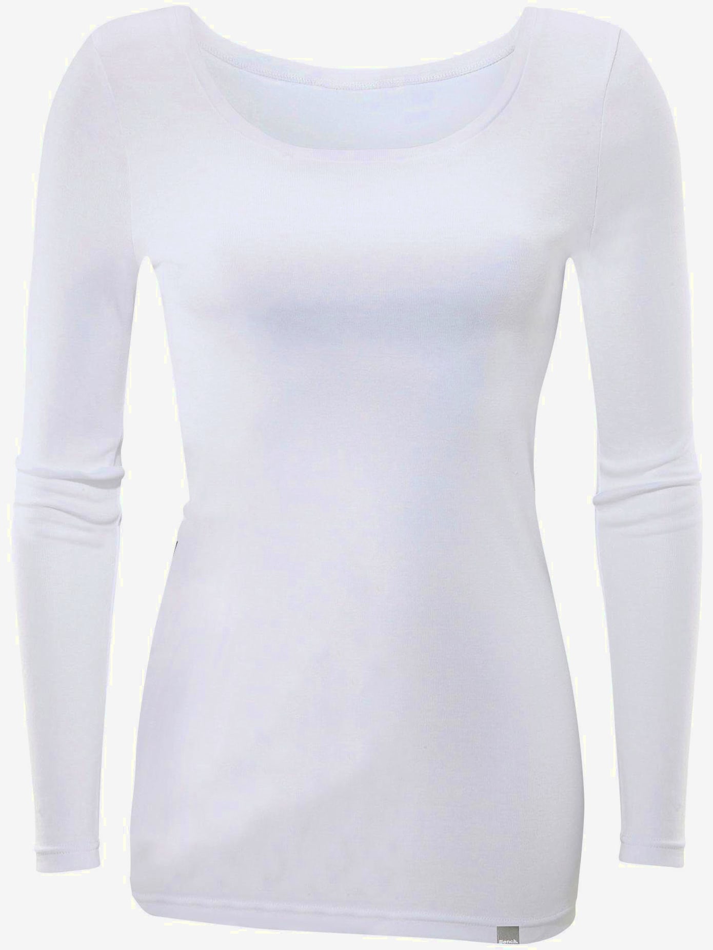 T-shirt manches longues coupe un peu plus longue ajustée