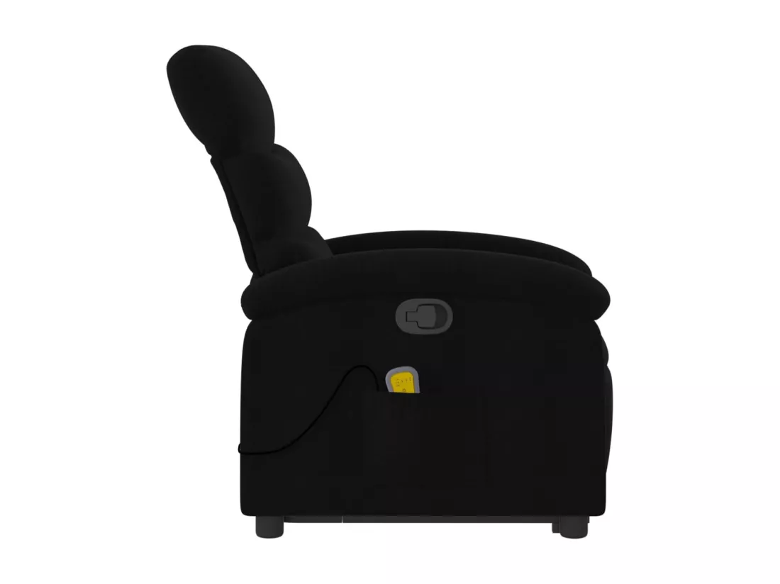 Fauteuil de massage inclinable Noir Tissu