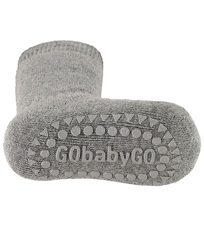 GoBabyGo rutschfeste Socken - Graumeliert meliert