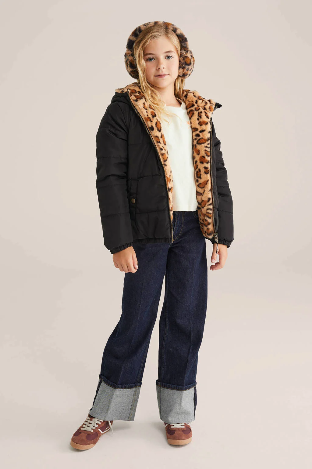 WE Fashion reversible jas zwart