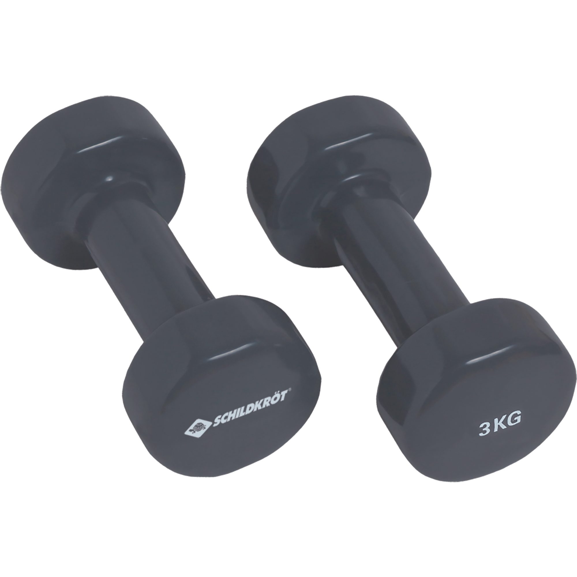 Schildkröt Fitness Vinyl-Hanteln 3kg 2er grau