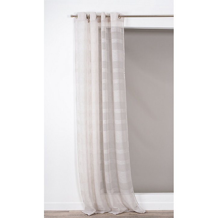 Voilage tamisant à œillet Hanna Rocle l.140 x l.240 cm beige