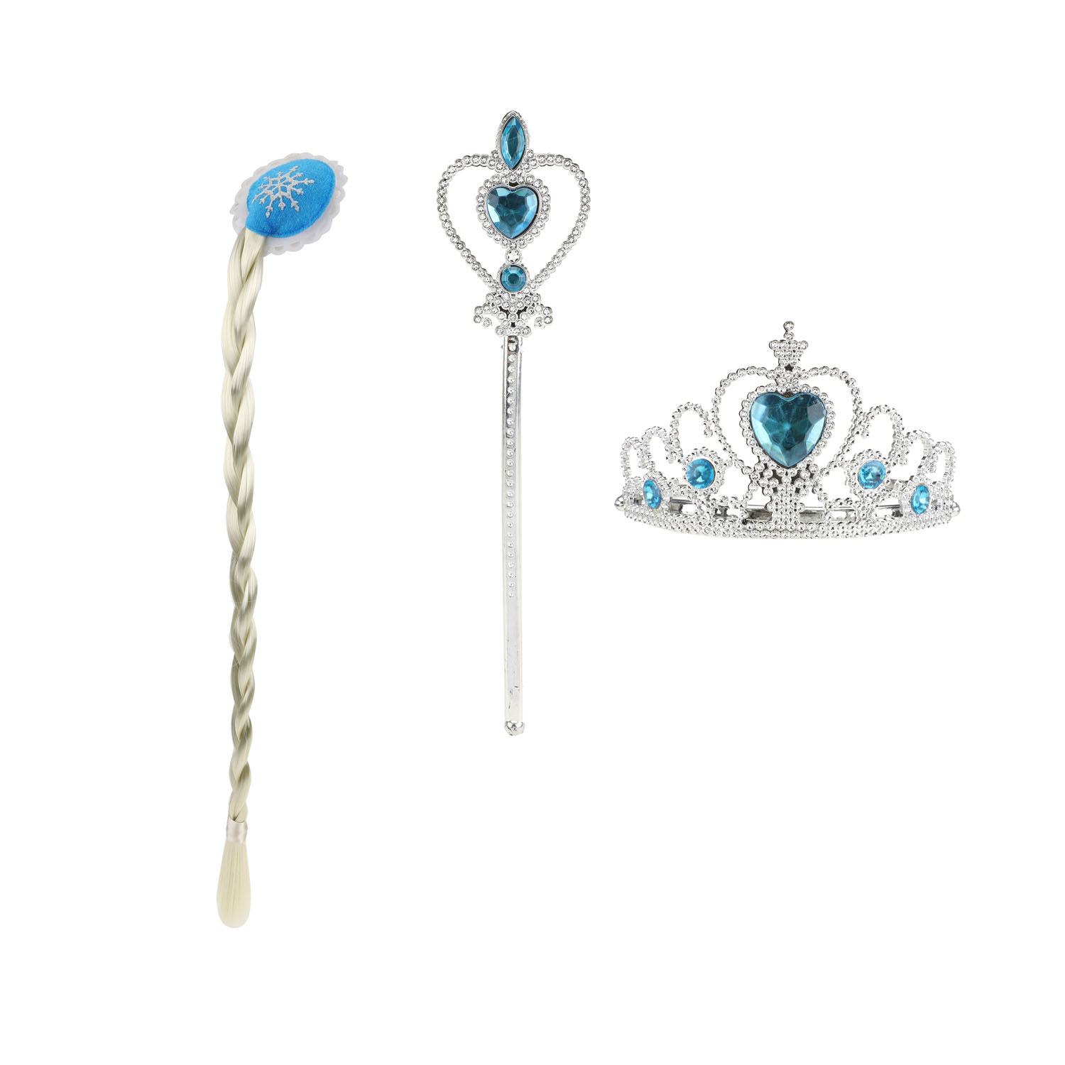 IJsprinses met Vlecht Tiara en Staf Set