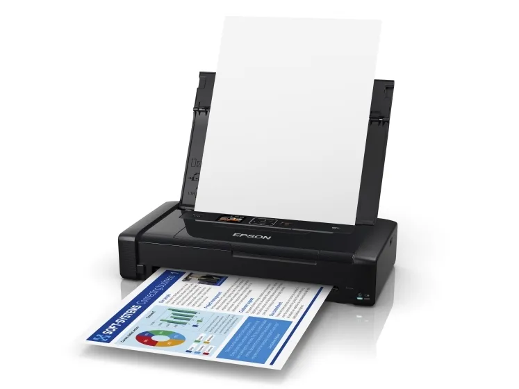 Epson WorkForce WF-110W - Printer - farve - blækprinter - A4 - 5760 x 1440 dpi - op til 7 spm (mono) / op til 4 spm (farve) - kapacitet: 20 ark - USB 2.0, Wi-Fi(n)