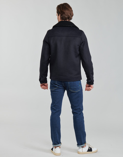 Scotch & Soda - SHERPA-TRIMMED WOOL - Marine
