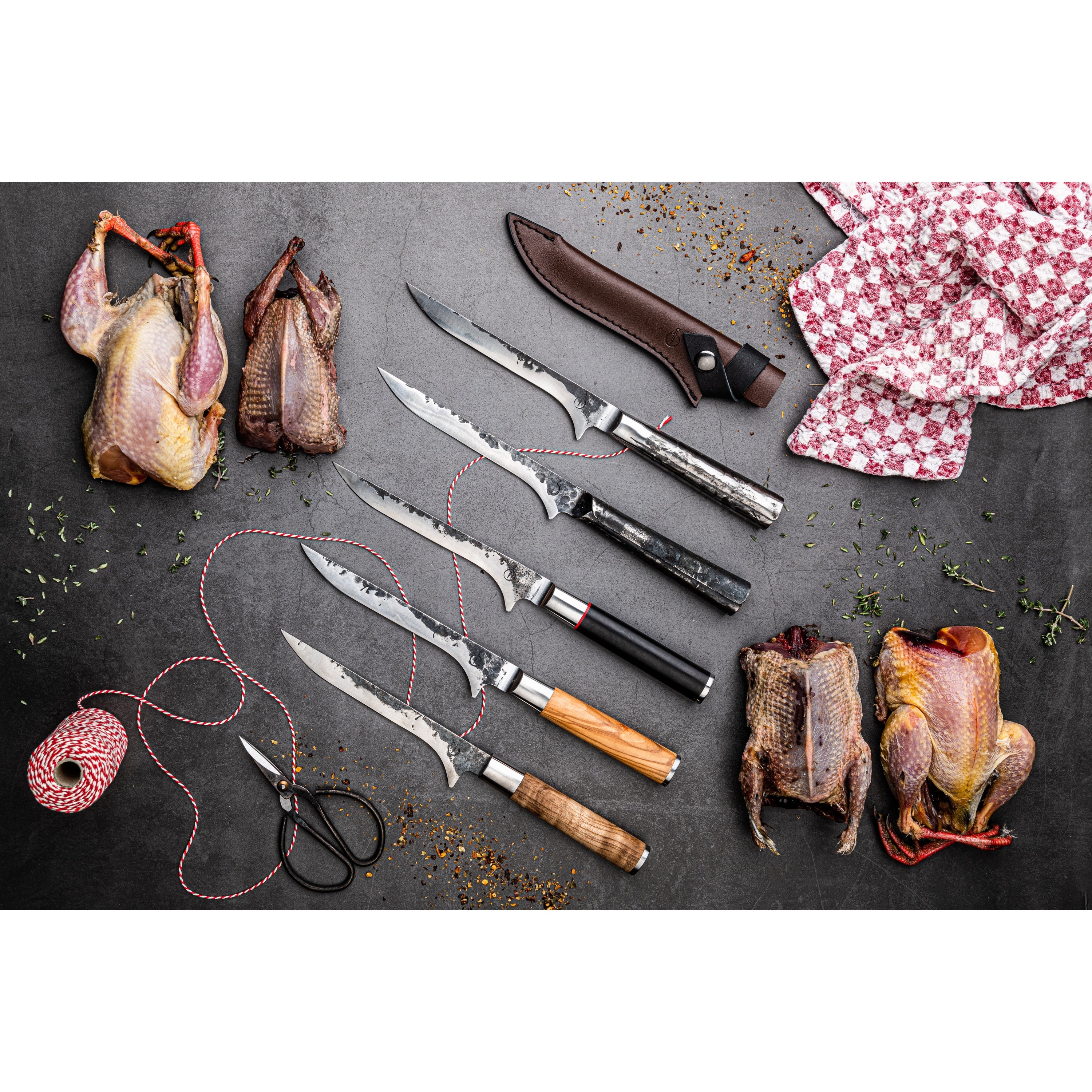 Forged Olive uitbeenmes lemmet lengte 16 cm