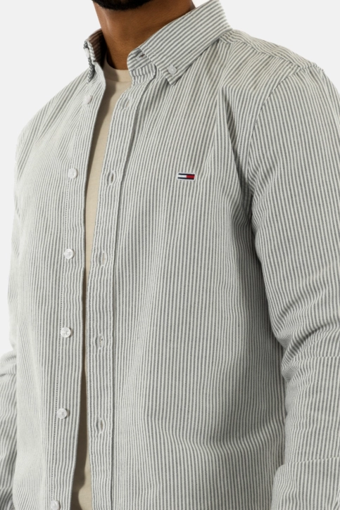Chemise tommy jeans slim stripe oxfo c1g dark night navy stripe