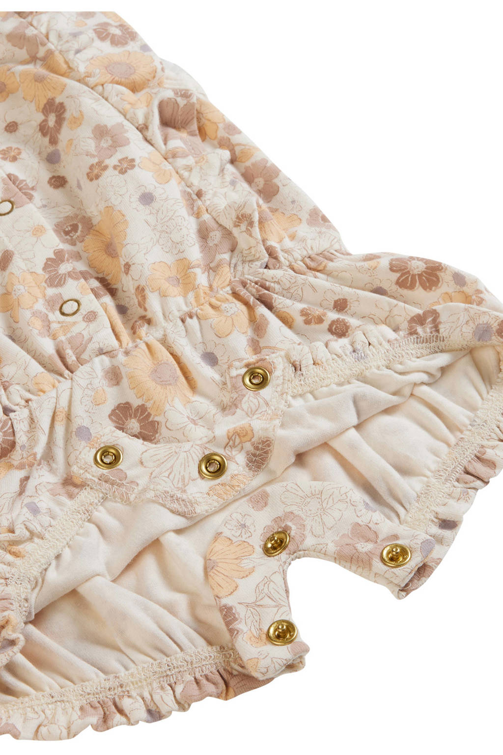 Noppies baby playsuit Connersville met all over print wit