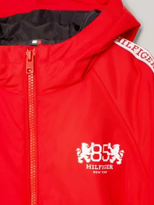 Jaqueta corta-vento com capuz e logo Varsity Heritage