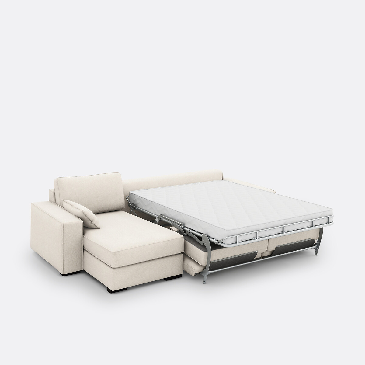 LA REDOUTE INTERIORS<br>Sofá-cama de canto em tecido texturizado, espuma, Cecilia