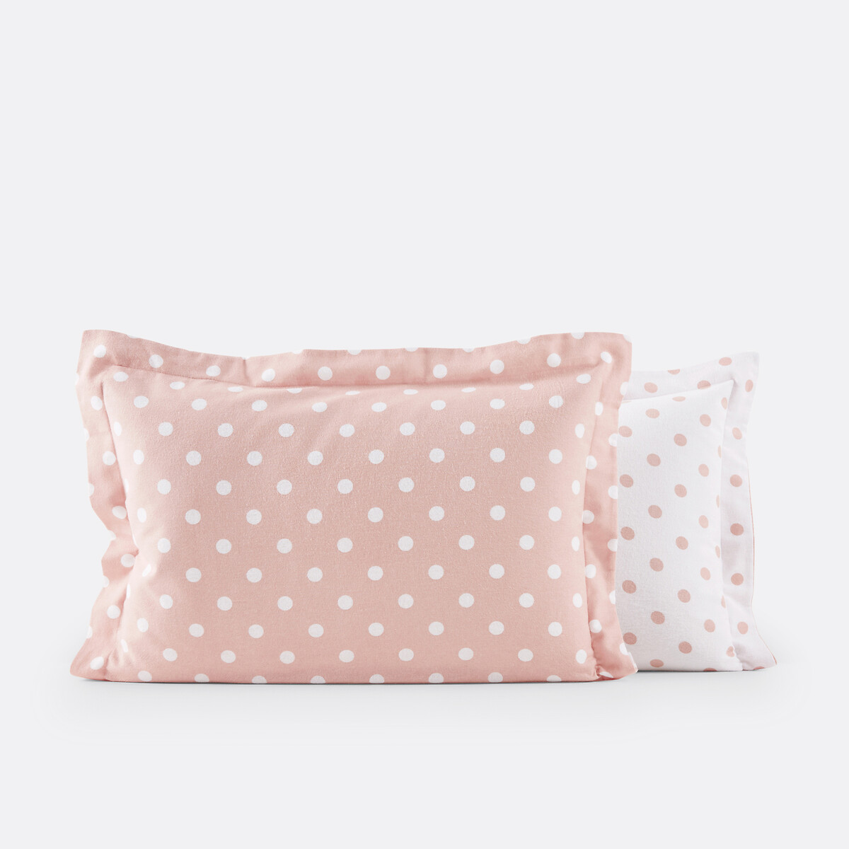 LA REDOUTE INTERIEURS<br>Fronha de flanela com estampa de bolinhas, Clarisse