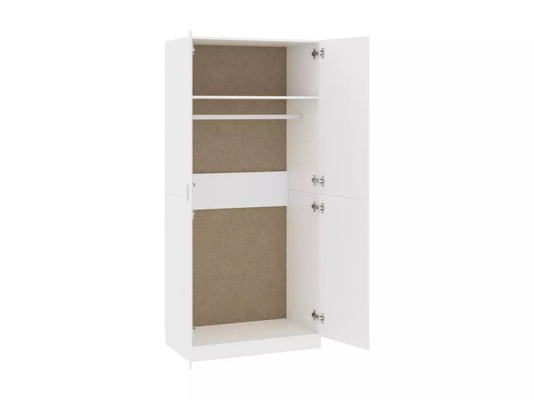 Garde-robe Blanc 90x52x200 cm Bois d’ingénierie