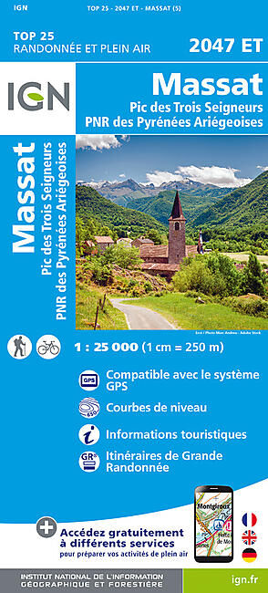 IGN - TOP 25 2047ET MASSAT 1 25 000