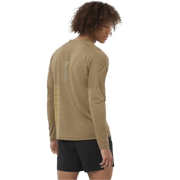 T-shirt trail SALOMON SENSE AERO LS TEE GFX M SHITAKE/SULPHUR SPRING