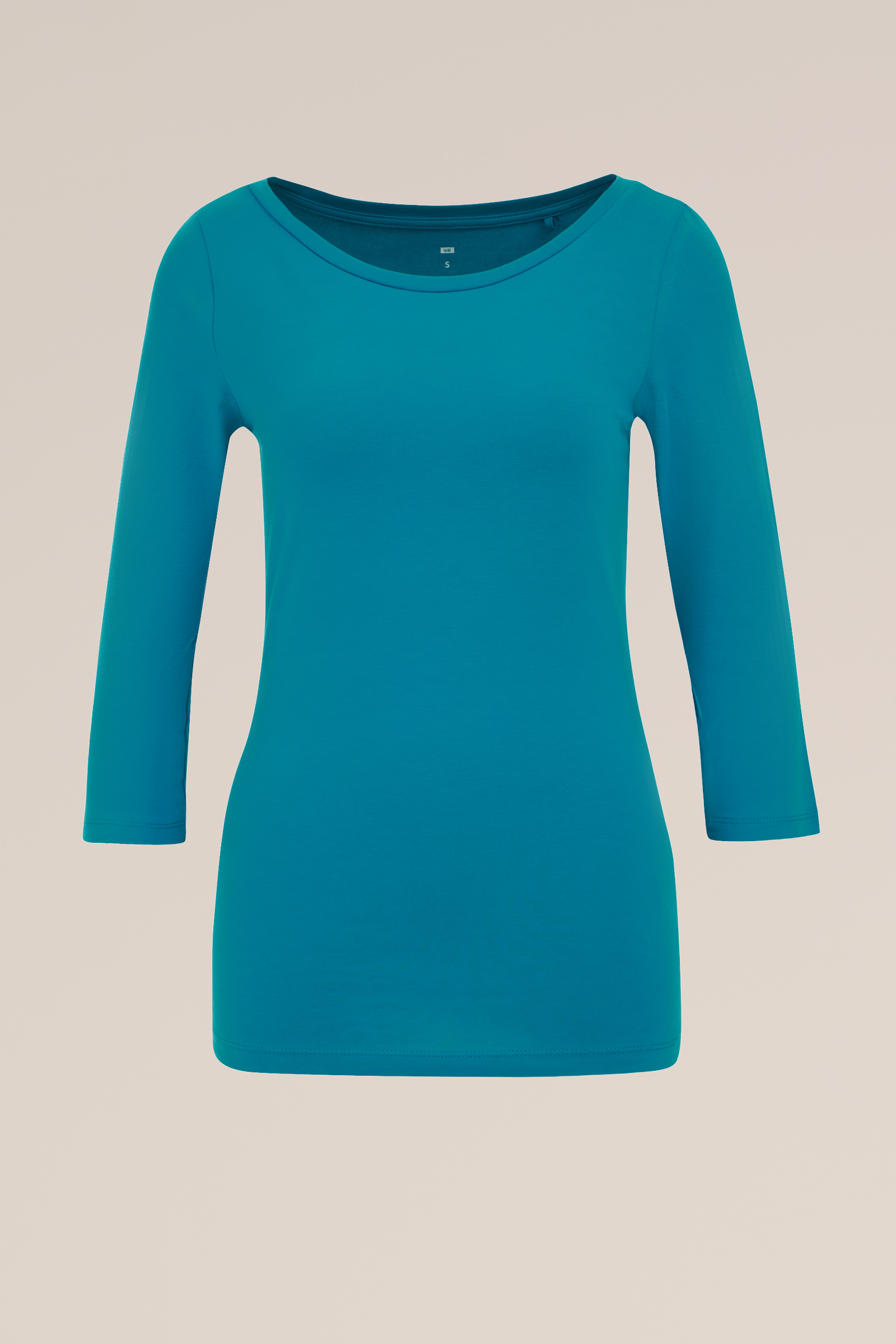 T-shirt met driekwart mouwen WE Fashion Blauw