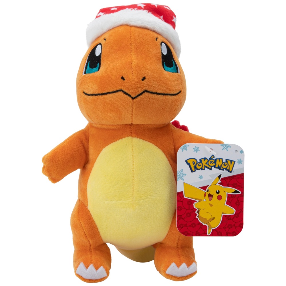 Pokémon Charmander 20 cm Plüschtier mit Weihnachtsmütze