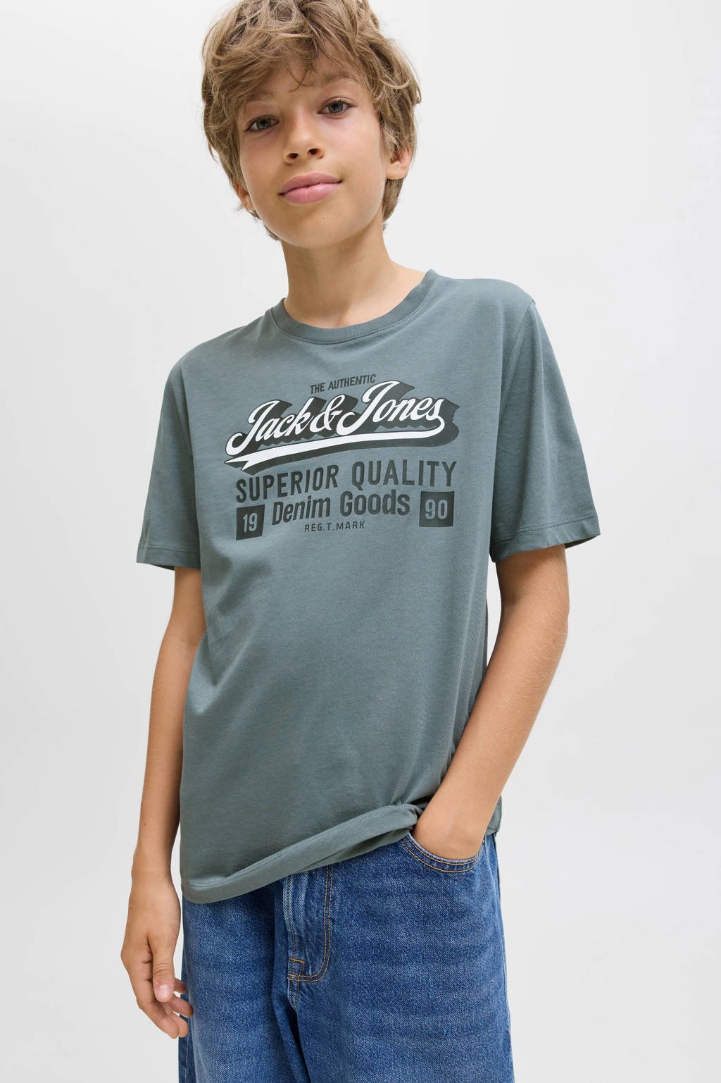 JACK & JONES JUNIOR T-shirt grijsblauw
