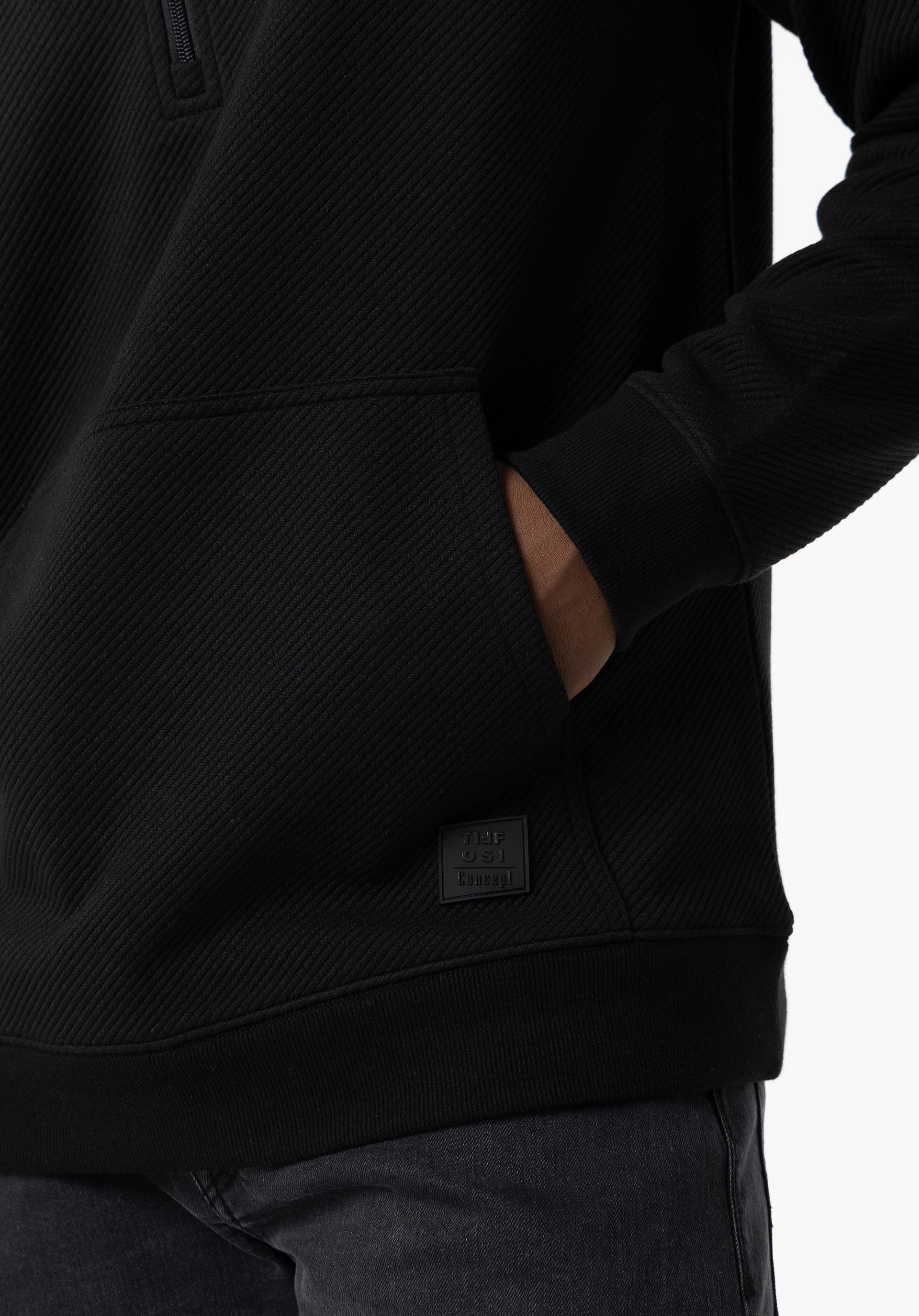 Hoodie Textura com Fecho