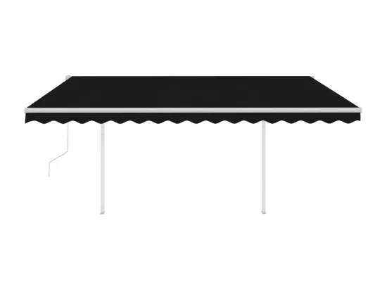 Auvent automatique et capteur de vent et LED 4,5x3 m Anthracite