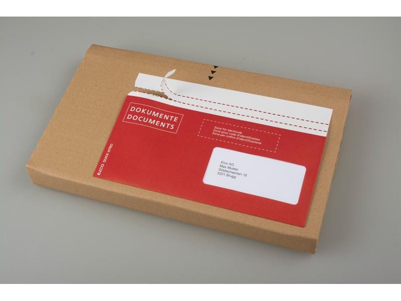 ELCO Dokumententasche aus Papier C5/6 Fenster rechts, 250 S Umweltfreundliche Dokumententaschen