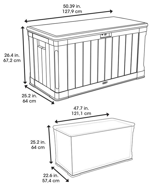 Lifetime Kissenbox, 440 l