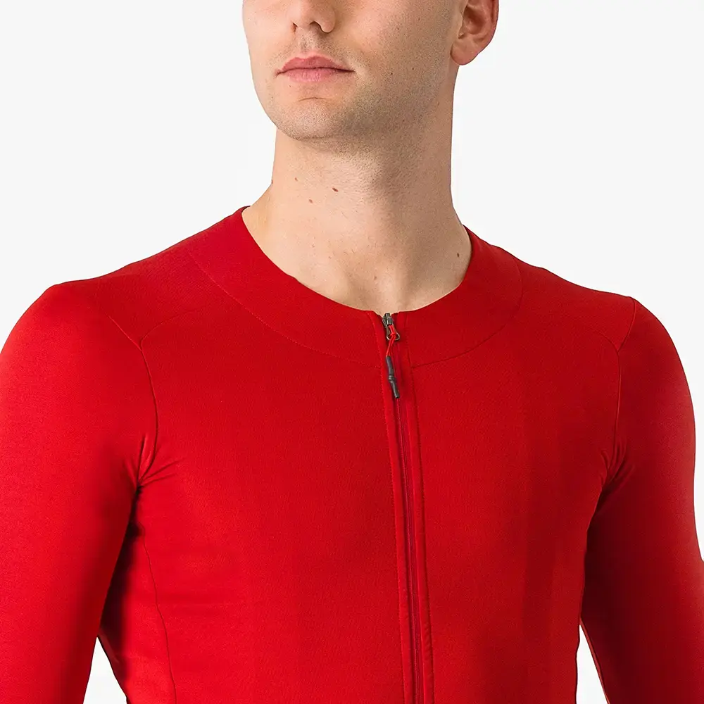Castelli Fly Fietsshirt Lange Mouwen Rood Heren