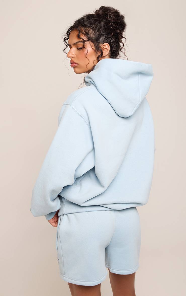 Bleu Short Molleton Imprimé Studio